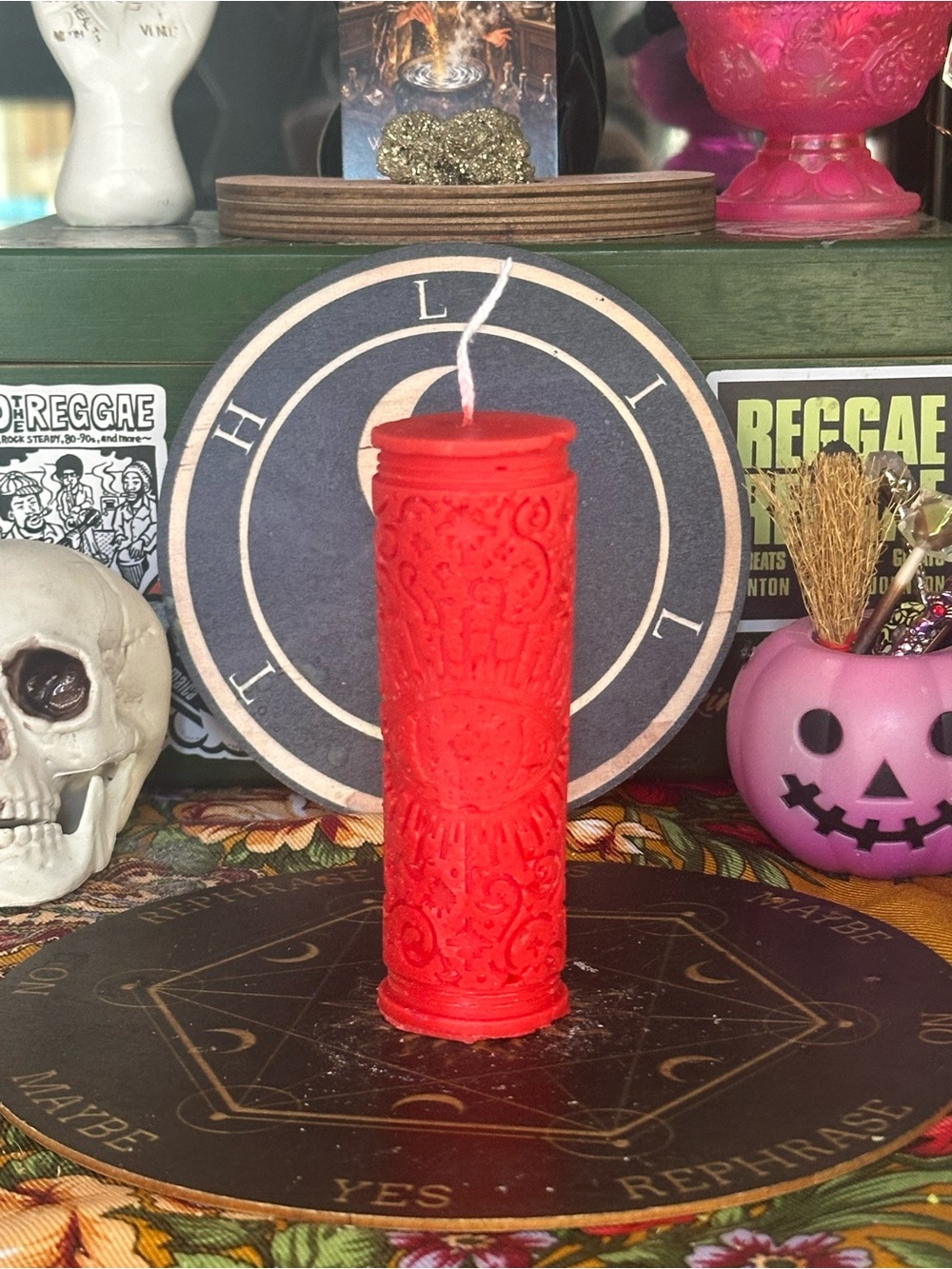 Red All-Seeing Eye Candle